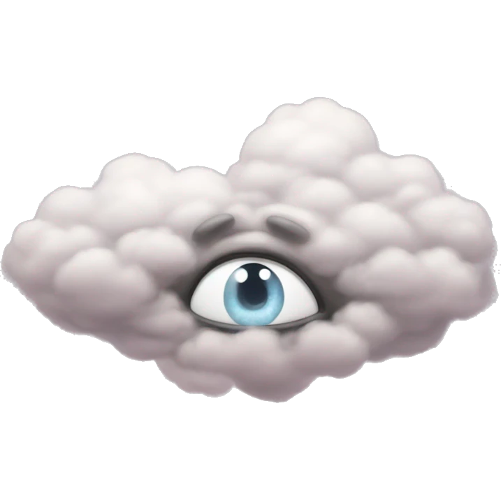 Heart eyes emoji but with clouds for the eyes instead emoji
