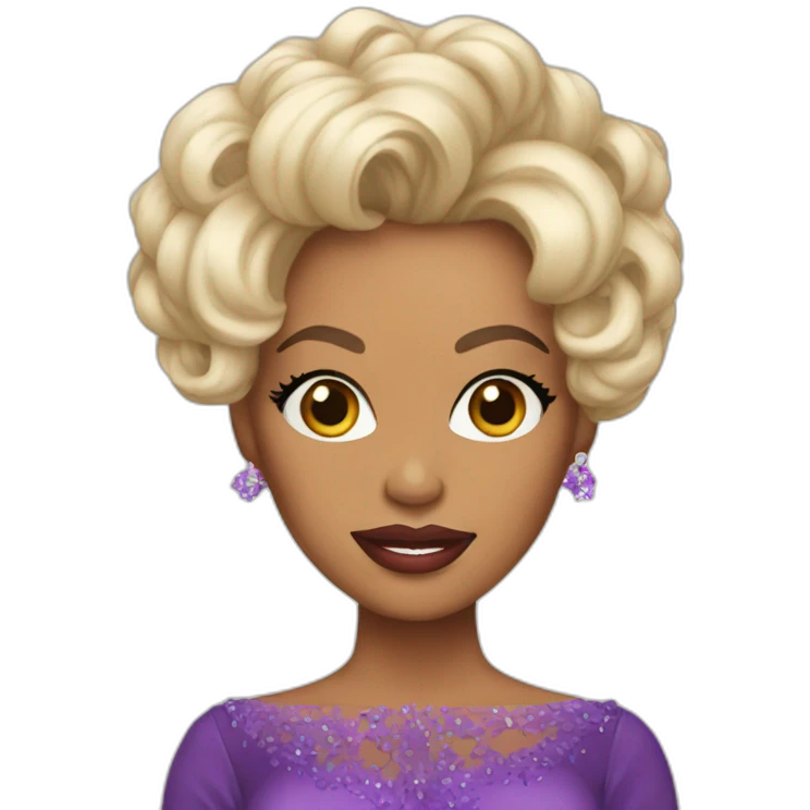 rupaul in a beautiful dress without glasses emoji