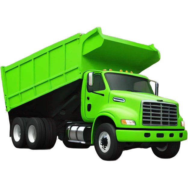 Medium duty dump trailer neon green emoji