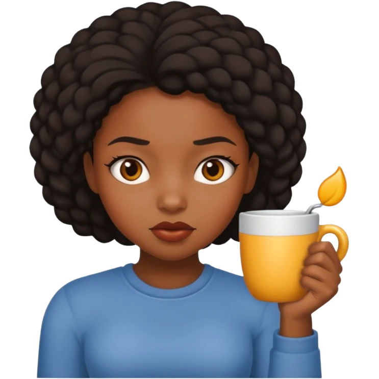 Black girl sassy mugging  emoji