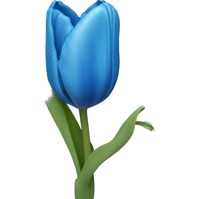 blue tulip flower  emoji