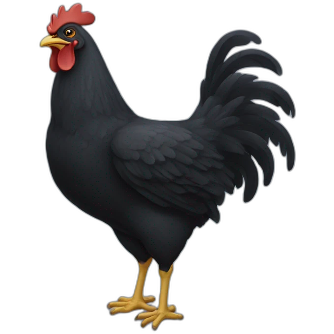 big black chicken emoji
