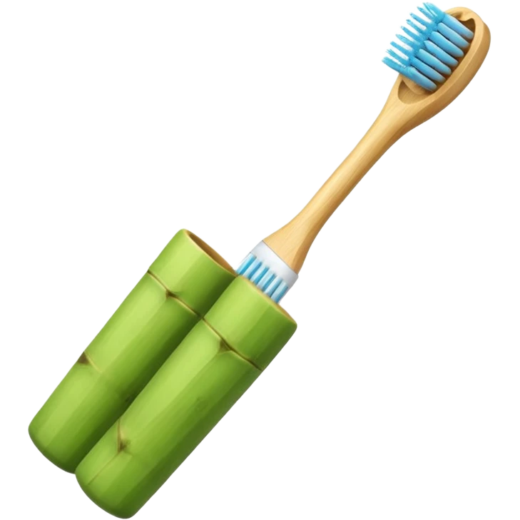 Bamboo toothbrush emoji