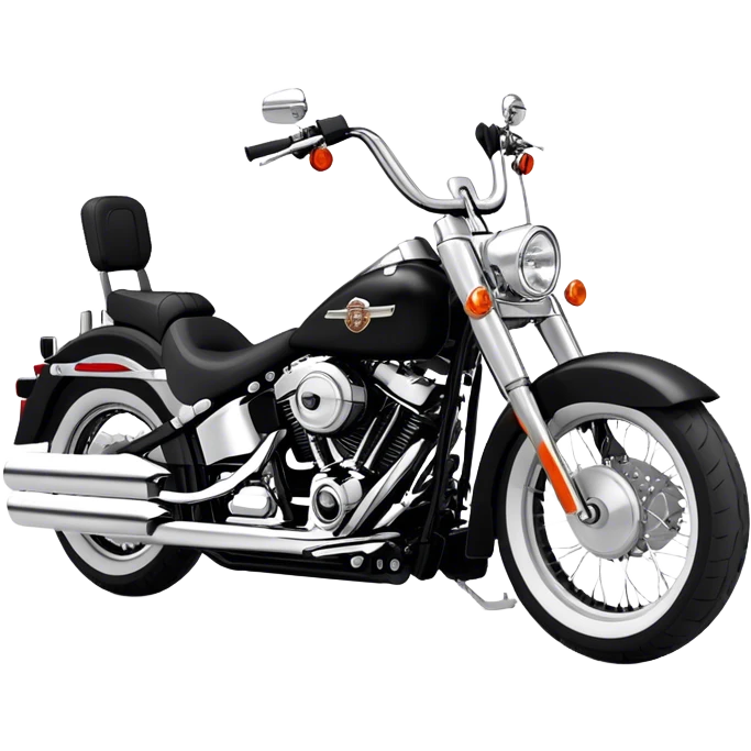 Harley-Davidson Cruiser - Harley-Davidson Softail (Model Year: 2021) (Iconic colour: Black) emoji