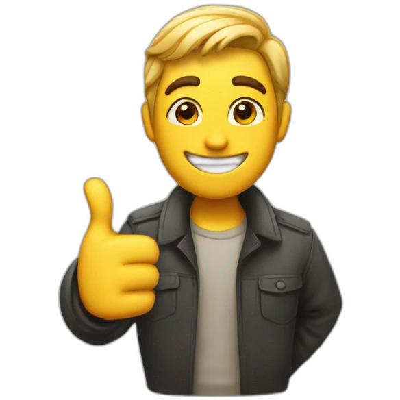 Guy giving a thumbs up emoji