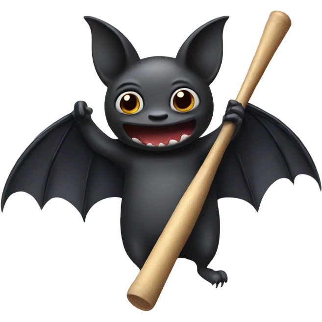 Bat wearing a bat emoji
