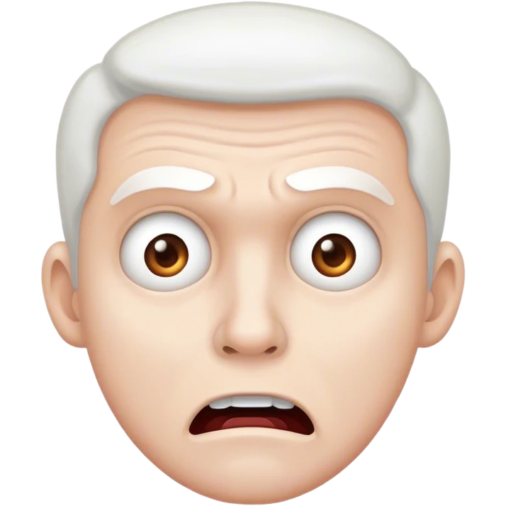 scared man white emoji