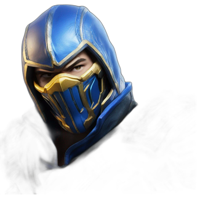 sub zero de mk11 tomando mate con scorpion emoji