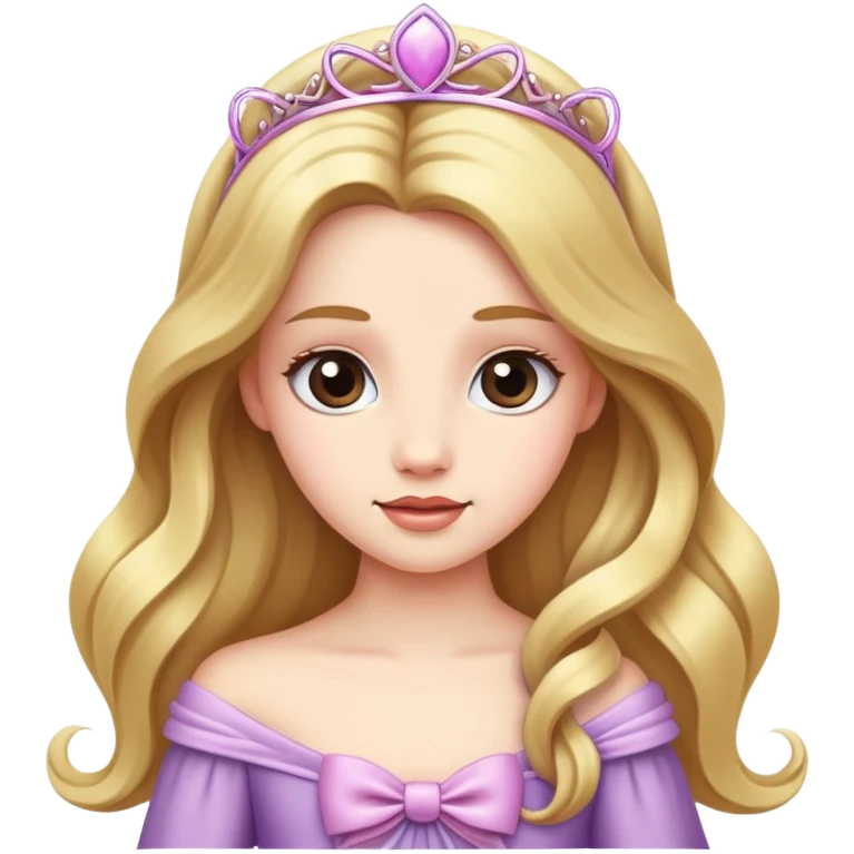 A princess with a bow emoji