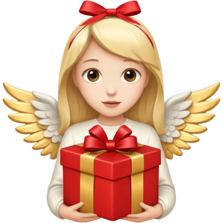 angel with present emoji