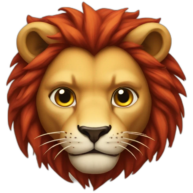 Lion like a devil emoji