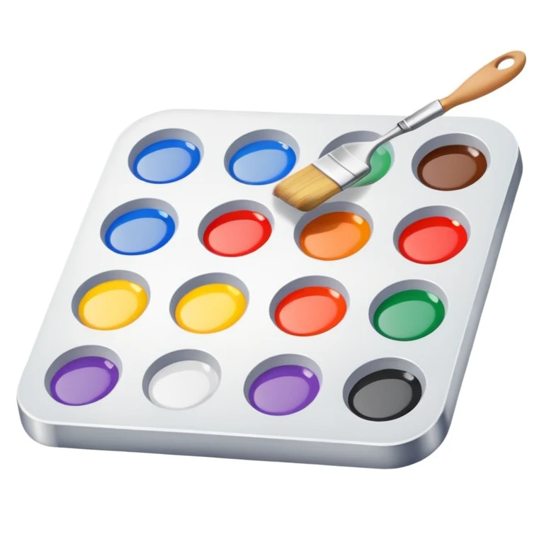 Palette de peinture blanche  emoji