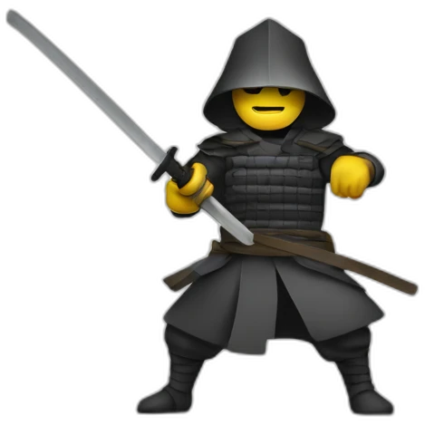 Samourai slashing money emoji