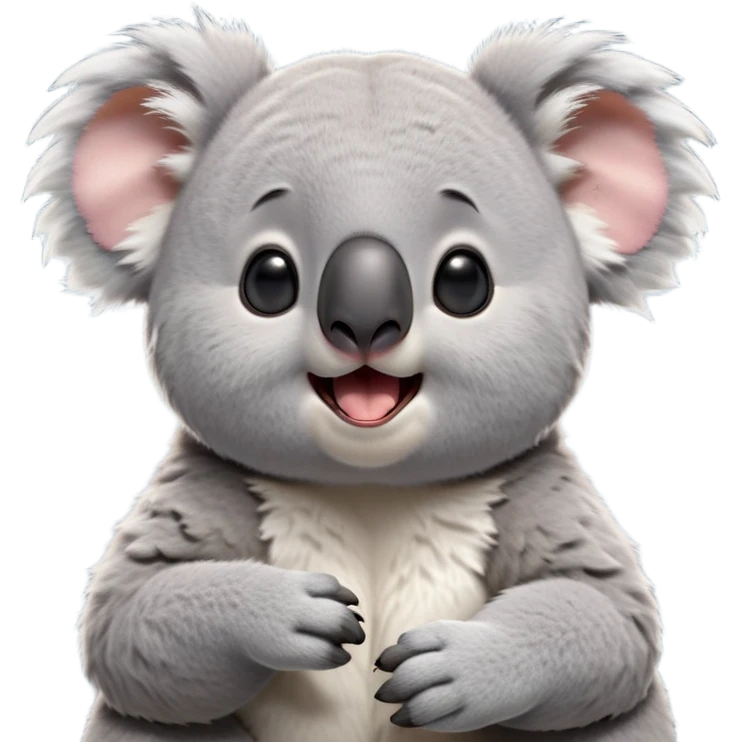 cinematic-cute-yawning-realistic fluffy koala-portrait-emoji,-head-tilted-slightly-with-a-dramatic,-wide-open-yawn,-showcasing-a-soft,-downy-grey-fur-with-drooping-ears-and-round-eyes-barely-open-in-drowsy-contentment,-simplified-yet-irresistibly-adorable, realistic fluffy emoji
