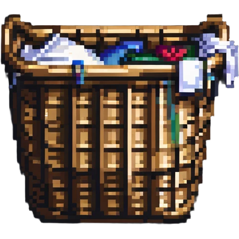 empty wicker laundry basket emoji