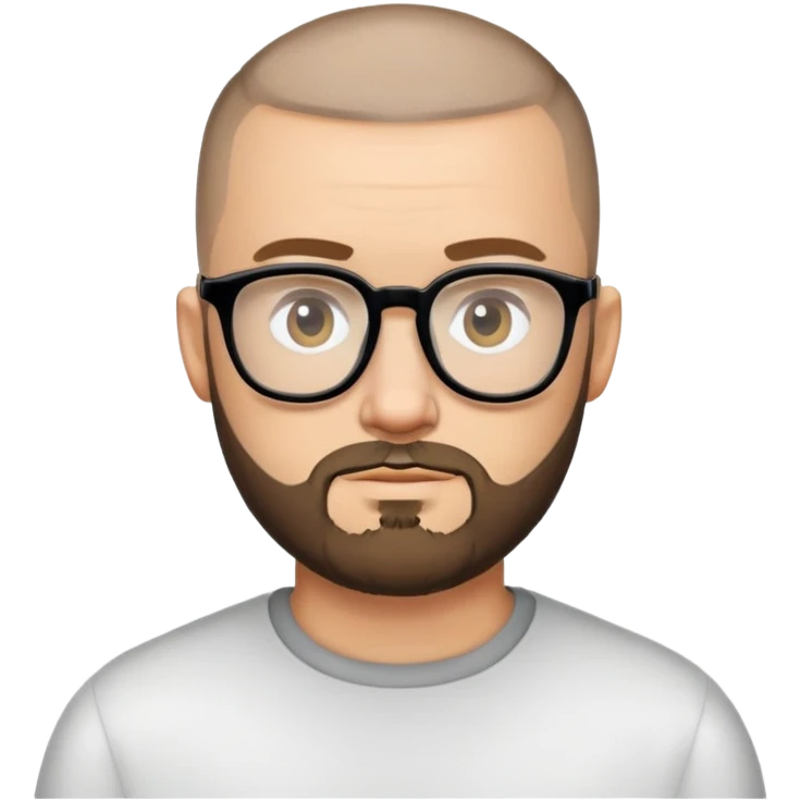 buzz cut beard glasses emoji