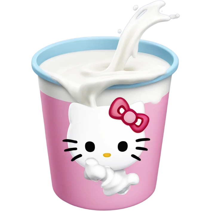 Hello kitty spilling milk emoji