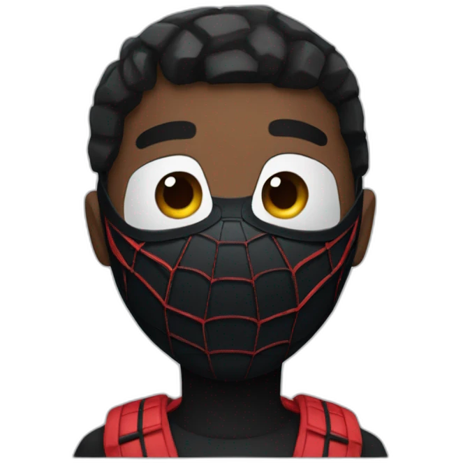 miles morales with  mask emoji