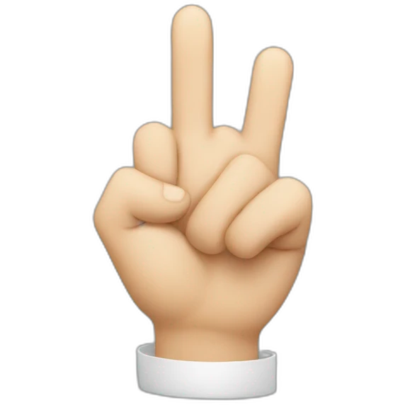 korean with finger emoji