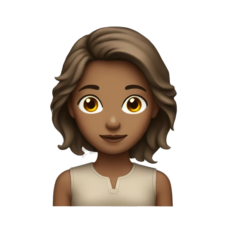 Brown haired girl emoji