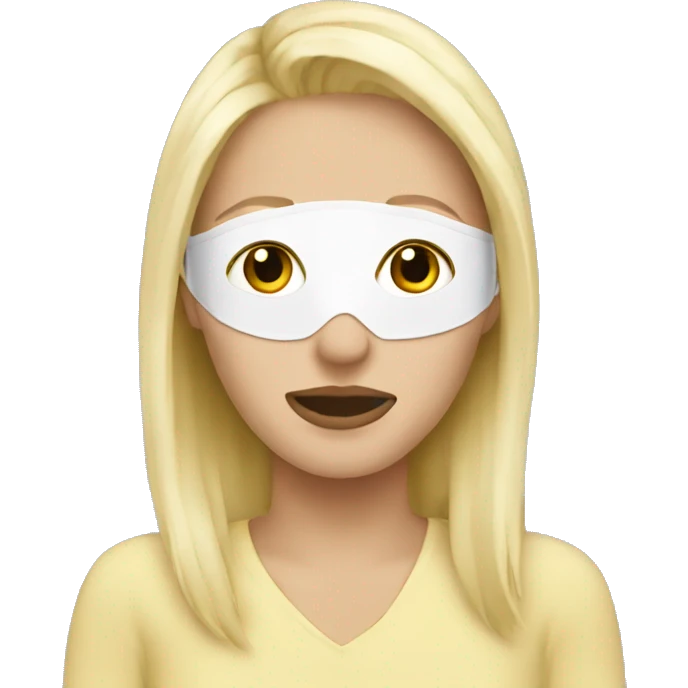 Blonde facemask emoji