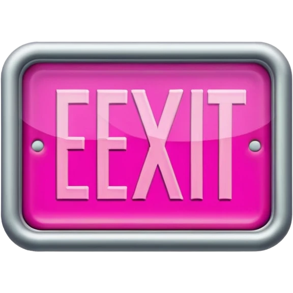 Pink exit sign  emoji