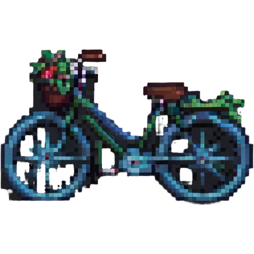 a bicycle pixel art style emoji