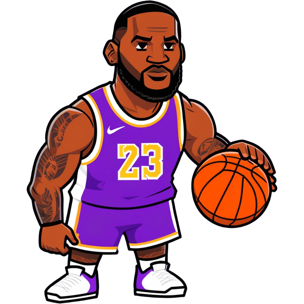 LeBron James with a basketball  emoji