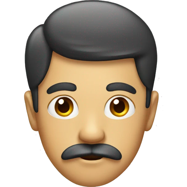 face with central mustache emoji