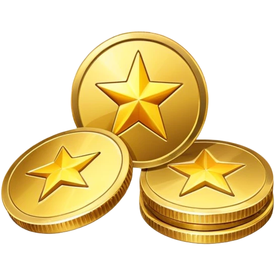 coins with stars emoji