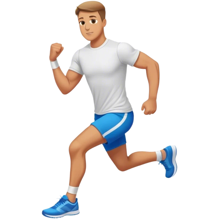 man high-knees exercise emoji