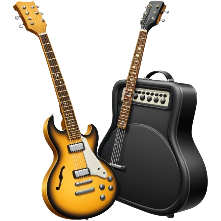 Bana elektronik gitar emojisi yap ama bir tane yüz emojisinin elinde olsun elektronik gitar siyah olsun  emoji