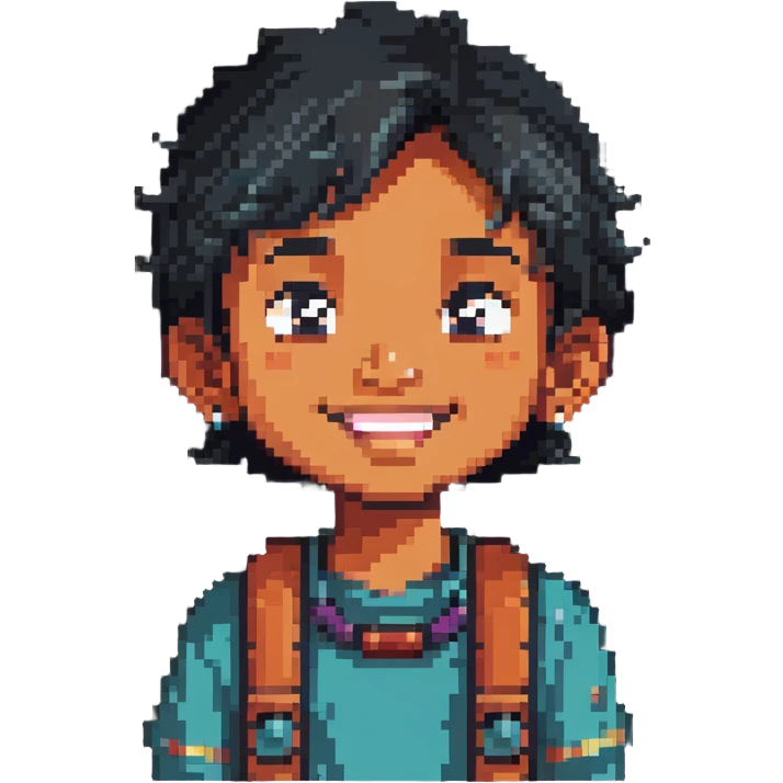 happy Indian kid listening to a story emoji
