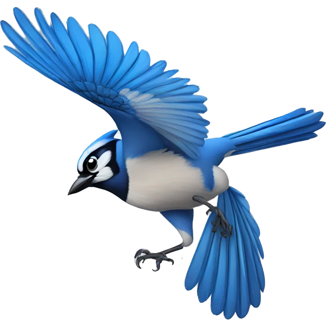 Flying Blue Jay Bird emoji