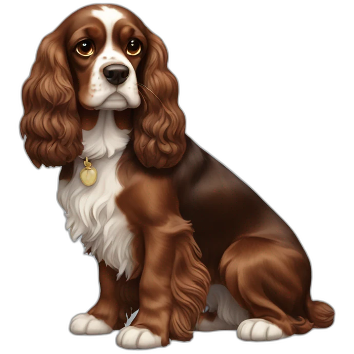 black-brown-cocker-spaniel-king-charles-cavalier emoji