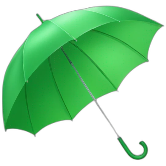Un parapluie vert  emoji