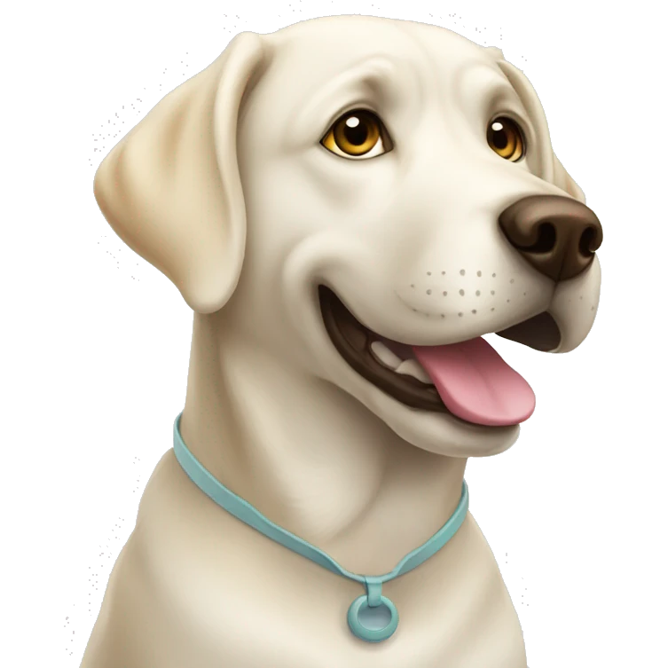 white labrador talking on the phone emoji