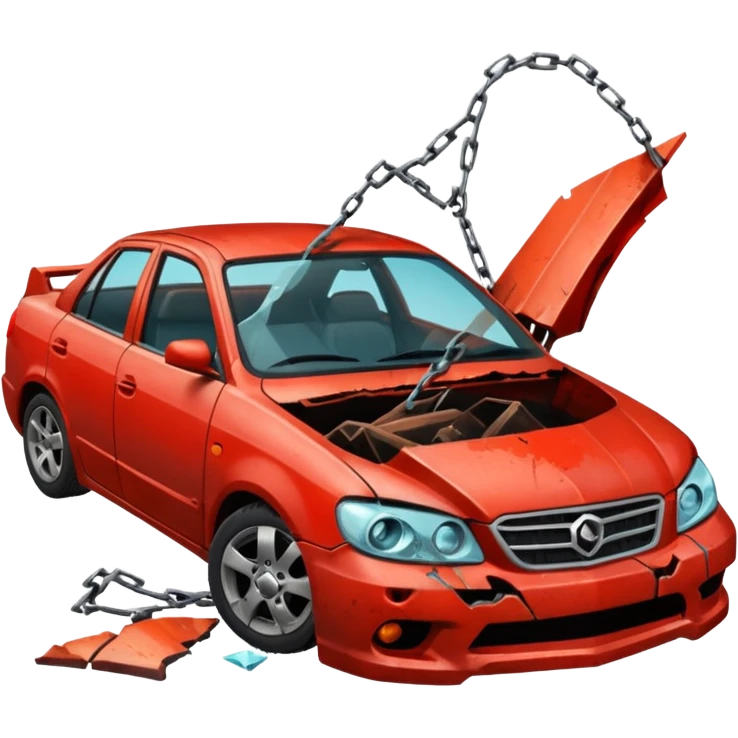 crashed car emoji
