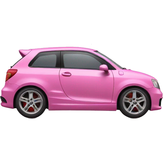 Car with pink hair emoji