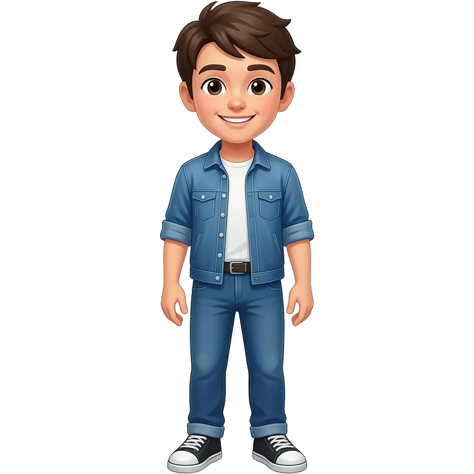 emoji jugendlicher, ganzer Körper, freut sich, emoji