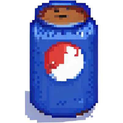 Pepsi logo, pixel art style emoji