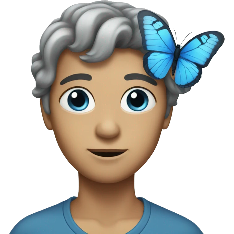 Blue butterfly emoji