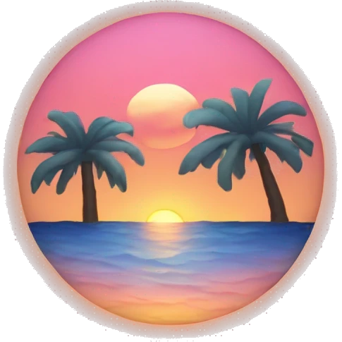 Cute sunset emoji