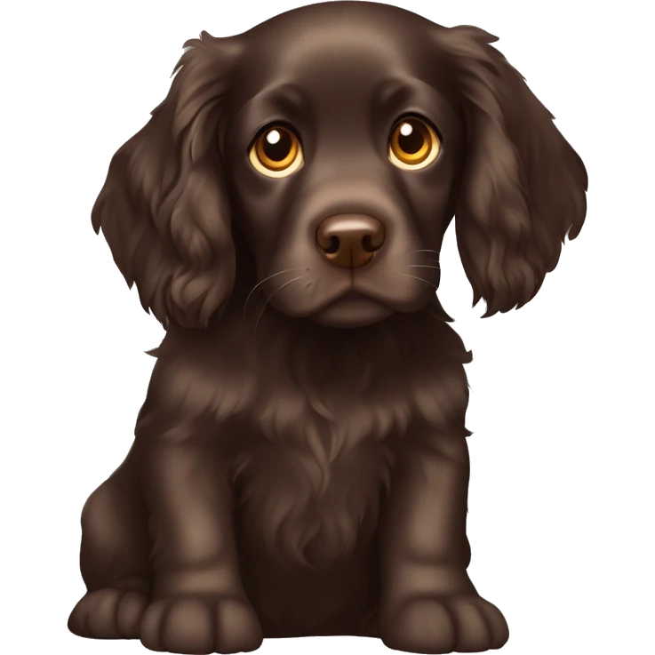 Puppy Boykin spaniel light eyes emoji