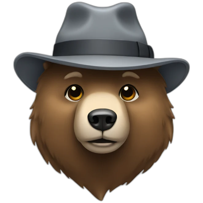bear with a grey fedora emoji