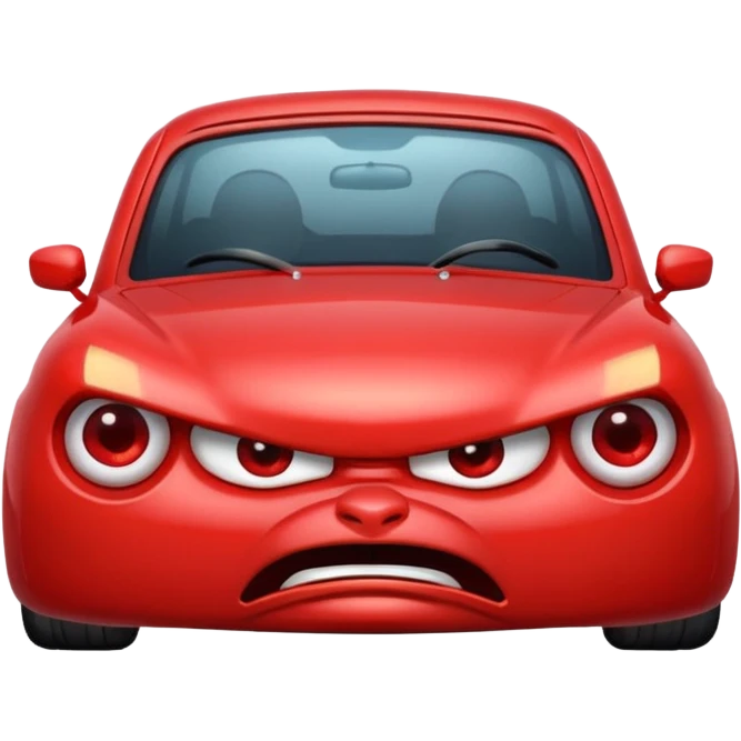 angry red car emoji