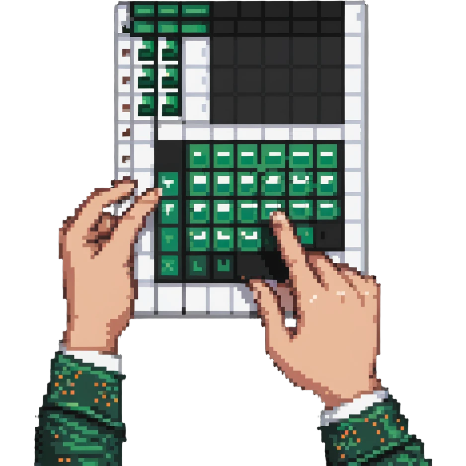 hand pointing down with an Excel spreadsheet emoji