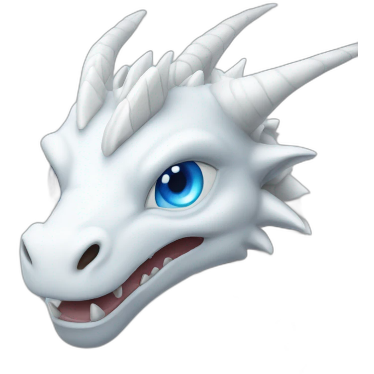 White Dragon with a Blue eyes emoji