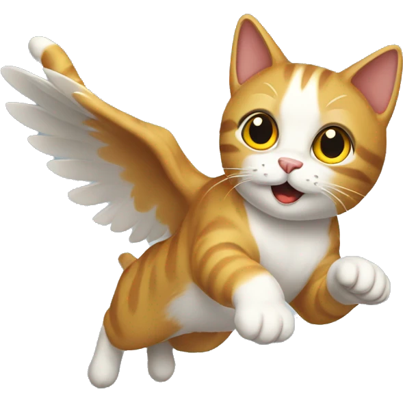 Flying cat emoji