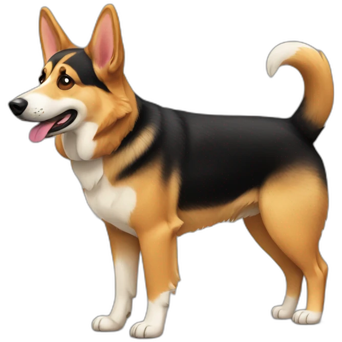 german shepard mixed with a corgi emoji